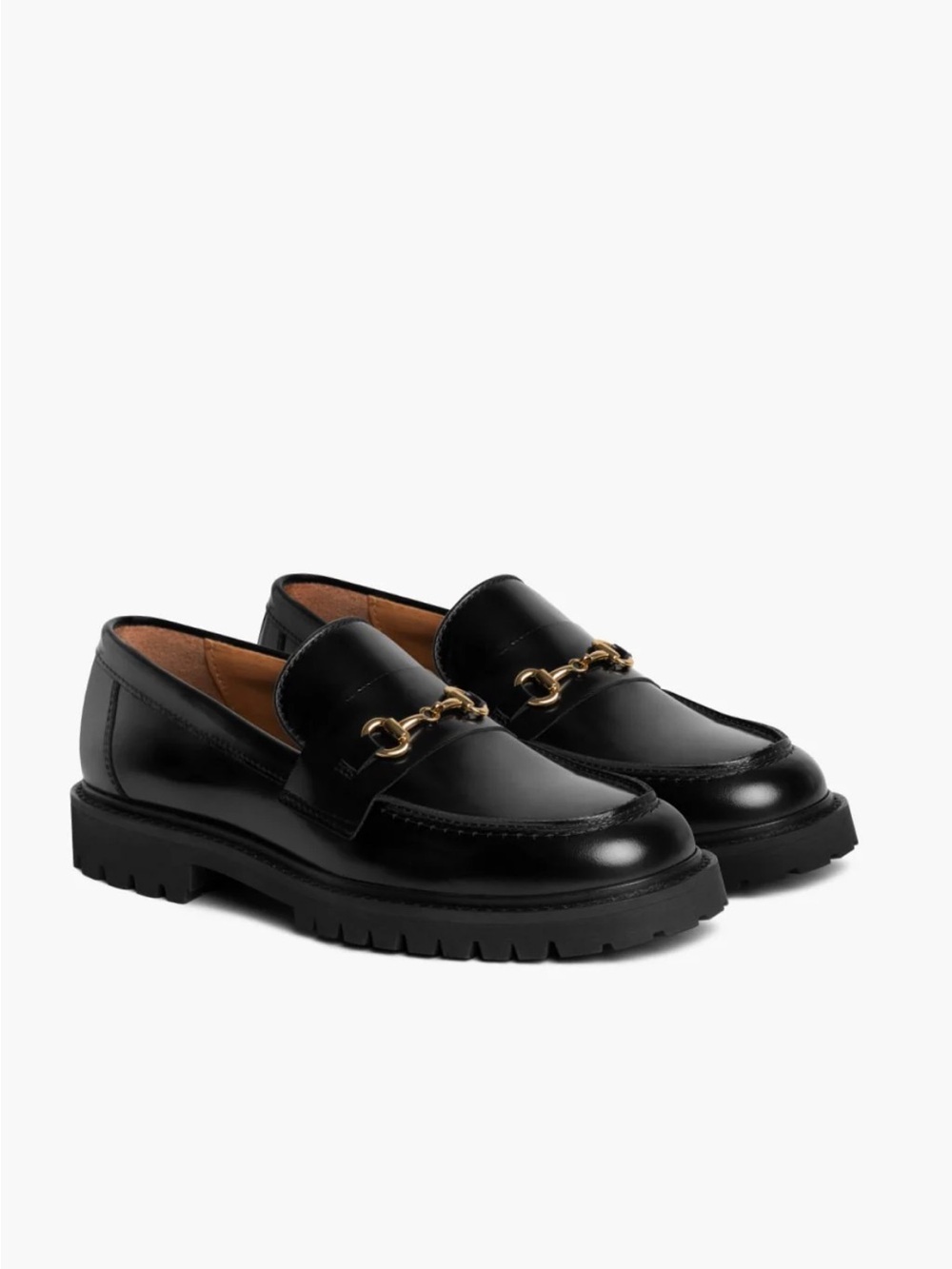 Thursday Boot Co Blk Soft Patent Leather Horsebit Penny Lug Loafers Sz 8.5 NWOT!